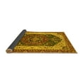 thumbnail image 2 of Ahgly Company Indoor Round Abstract Yellow Modern Area Rugs, 4' Round, 2 of 4