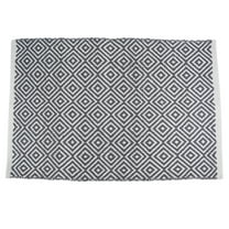 2x3-Ft Diamond Rug - Gray