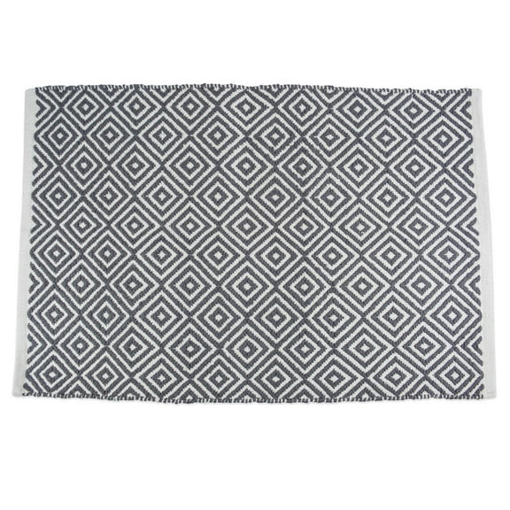 2x3-Ft Diamond Rug - Gray