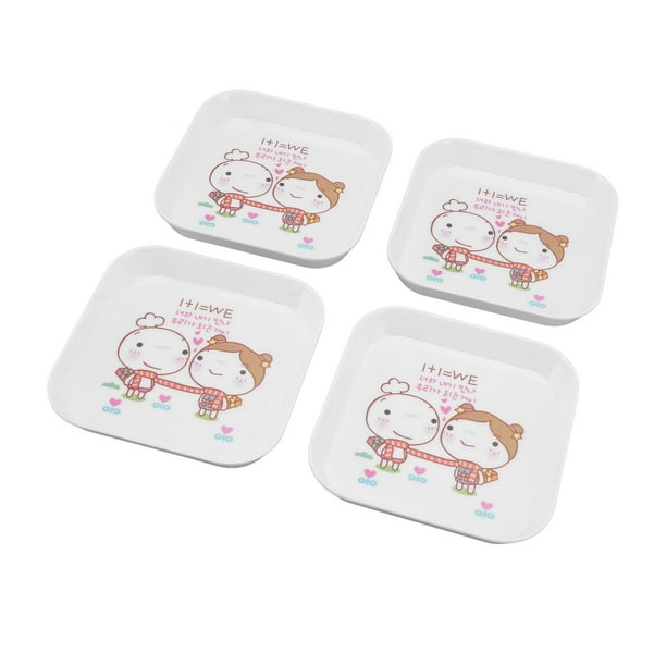 Plato para aperitivos de frutas, 4 piezas Plato para aperitivos de frutas Bandeja para aperitivos Platos de postre Diseñado para precisión