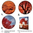 thumbnail image 3 of Designart "Orange Maple Tree Euphony II" Floral & Botanical Floater Framed Wall Art Living Room, 3 of 7