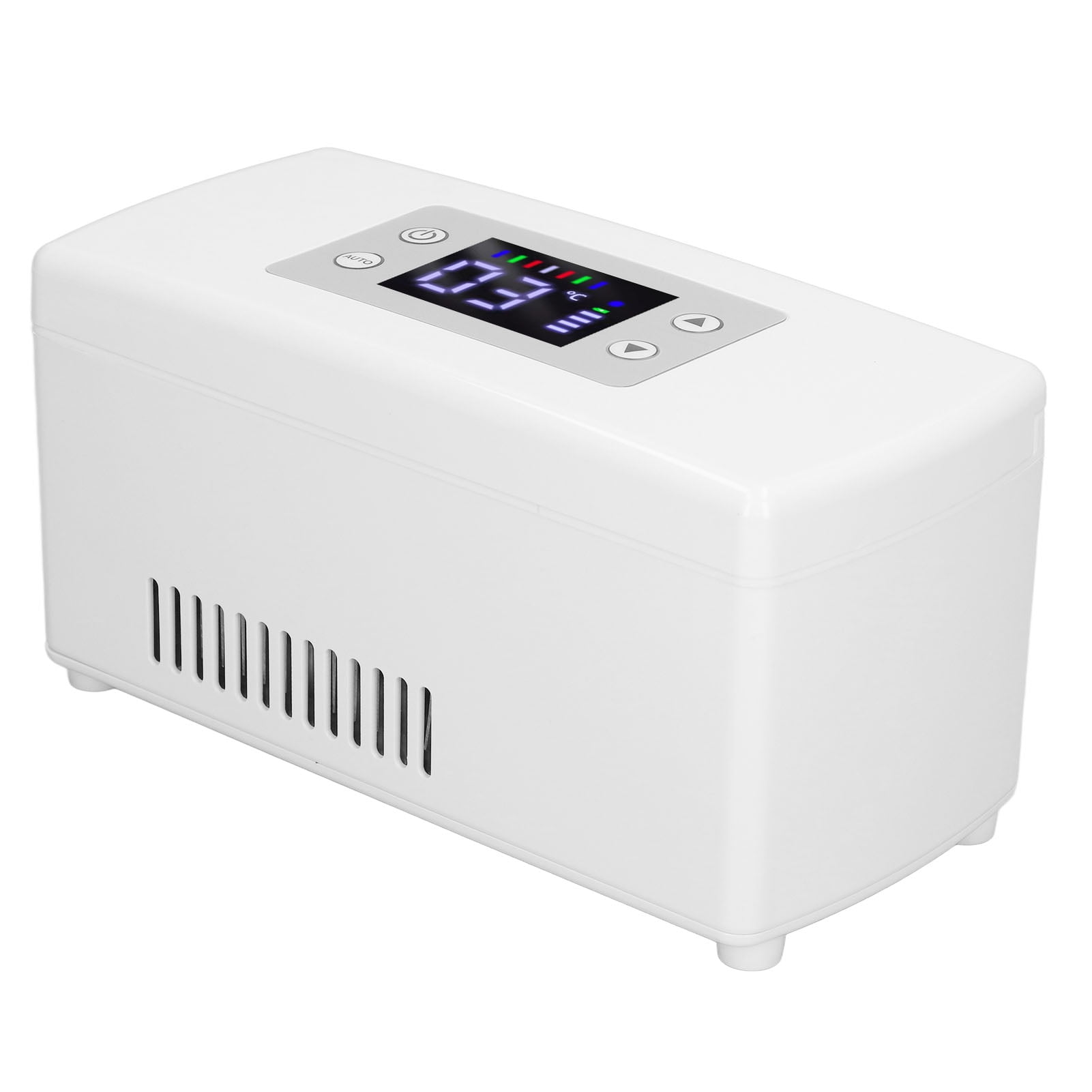 LAZIOEGR Insulin Cooler Box Travel Refrigerator Rechargeable Portable Mini Fridge for Medication Breast Milk Constant Temperature LCD Display Diabetic Supplies Car Home Use 10.63 inches / 27 cm