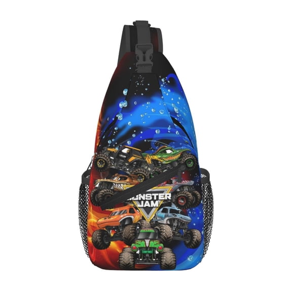 Monster Trucks-Jam Lightweight Cross Chest Bag Diagonally Sling Bag Crossbody Backpack Shoulder Bag Sports