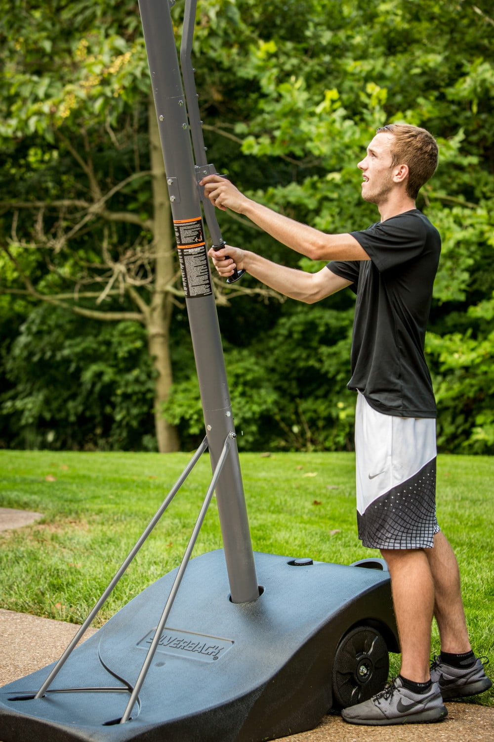 Silverback SBX 54" Backboard Portable Height-Adjustable Basketball Hoop Assembles in 90 Minutes