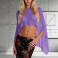thumbnail image 2 of Feancey Sheer Poncho Tops for Women Crochet See Through Beach Coverups Summer Sun Protection Asymmetrical Shawl Hot Pink Free Size, 2 of 6
