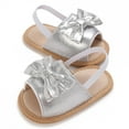 thumbnail image 2 of Meresysid Toddler Newborn Kids Infant Baby Summer Sandals Outside Wear Non-slip Breathable Sweat Proof Infant Sandals Silver, 2 of 5