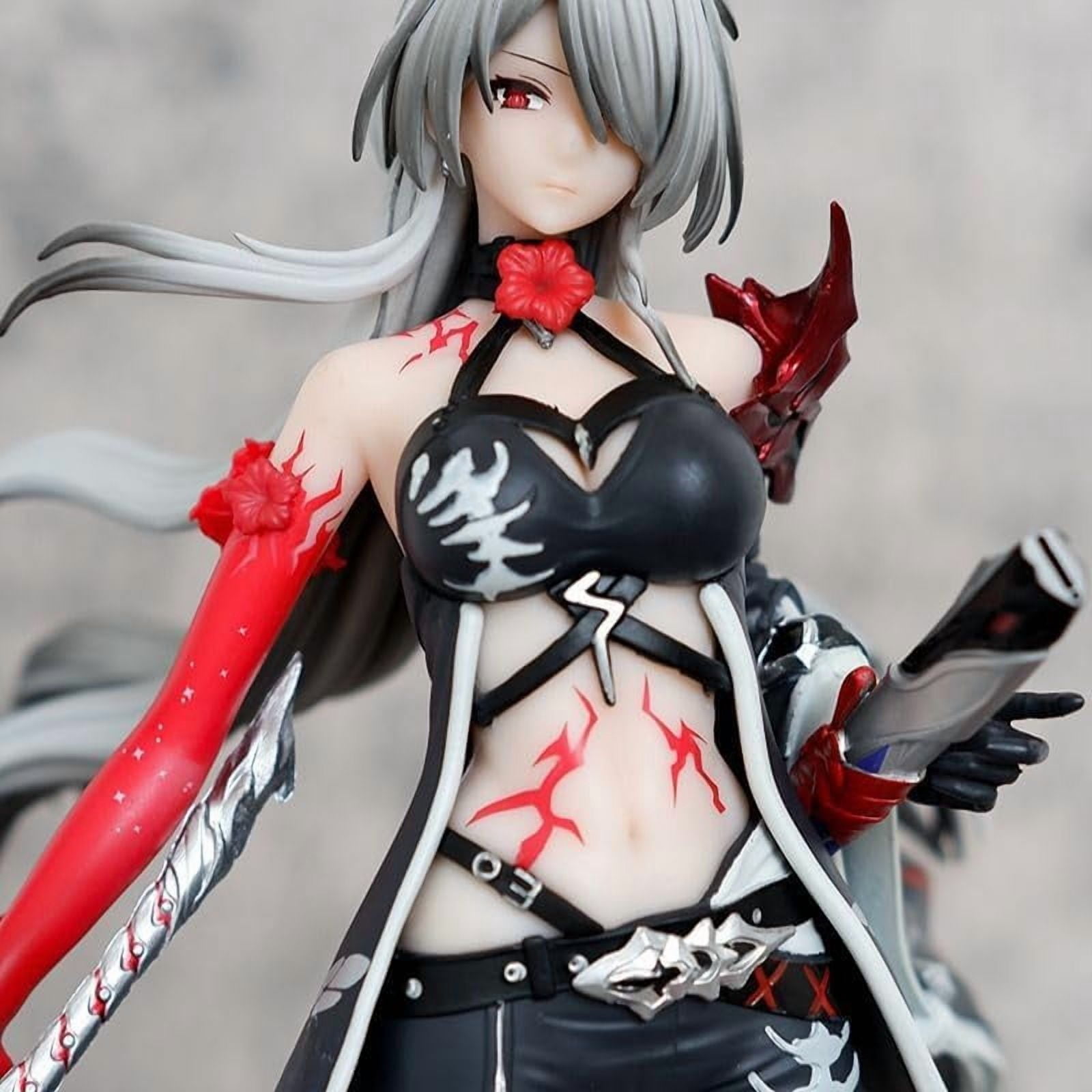 HuangQuan Figure Fighting Standing Raiden Bosenmori Mei Anime Figures 30cm/11.8inch PVC Character Action Model Figure Statue Ornament Gifts (a)