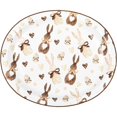 thumbnail image 1 of wonima02 50 Pcs Easter Oval Paper Plates Spring Bunny Party Plates 10" X 12" Disposable Rabbit Decorative Dinner Dessert Platters Tableware for Holiday Wedding Event Party Supplies (50), 1 of 1