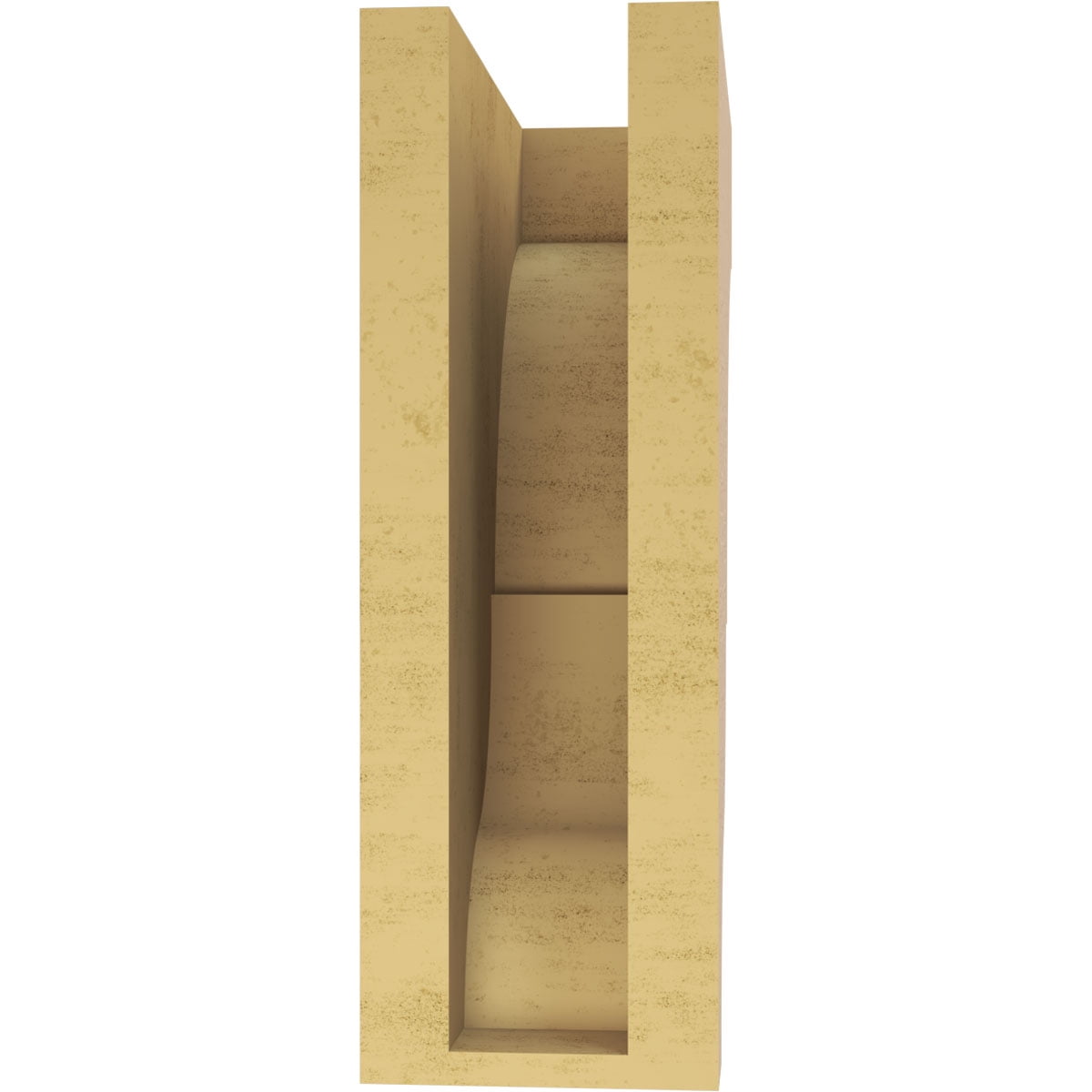 4"W x 8"D x 12"H Classic Asheboro Rough Cedar Woodgrain TimberThane Corbel, Primed Tan