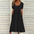 thumbnail image 2 of Robe d'Été Décontractée à Œillets pour Femmes, Robe Maxi Brodée Boho, Robe Longue Plissée, Vêtements Tendance pour Vacances à la Plage 2025, 2 of 6