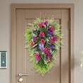 thumbnail image 4 of Rvasteizo Home Party Decor, Artificial Flowers for Outdoors, Spring Purple Wreath Colorful Spring and Summer Wreath Home Decoration, 4 of 5