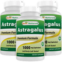 3 Pack Best Naturals Astragalus 1000 mg 120 Capsules