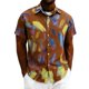 thumbnail image 1 of Mens Casual Manga Corta Botón Abajo Camisas Cuello Abierto Impreso Vacaciones de Verano, Camisas de Manga Corta de los Hombres Casual, 1 of 7