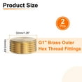 thumbnail image 2 of 2 Pcs Brass Plug Hex Counter Sunk Plug, G1" Male Brass Plug Male Threaded Socket Pipe Plug Fitting, 2 of 7