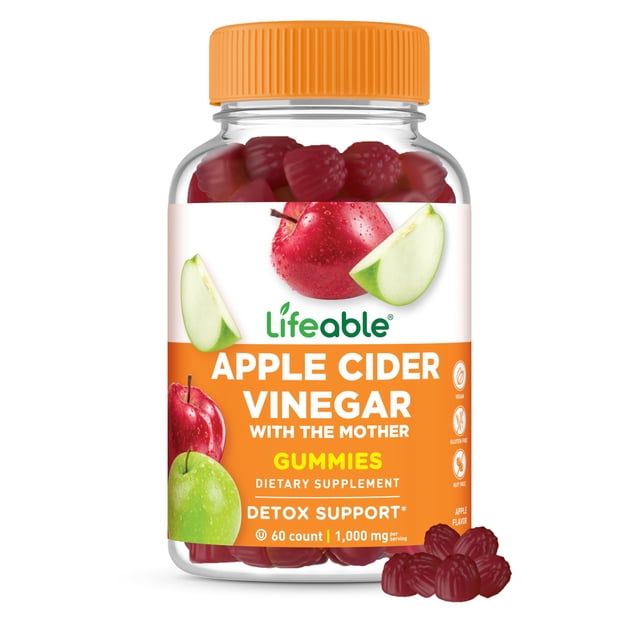 Gomitas de vinagre de sidra de manzana Lifeable 1000 mg para bajar de peso
