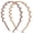 Neutral, variant on Zig Zag Headbands, Non-Slip Design, Wave Pattern, Black & Tortoise, 2-Pack