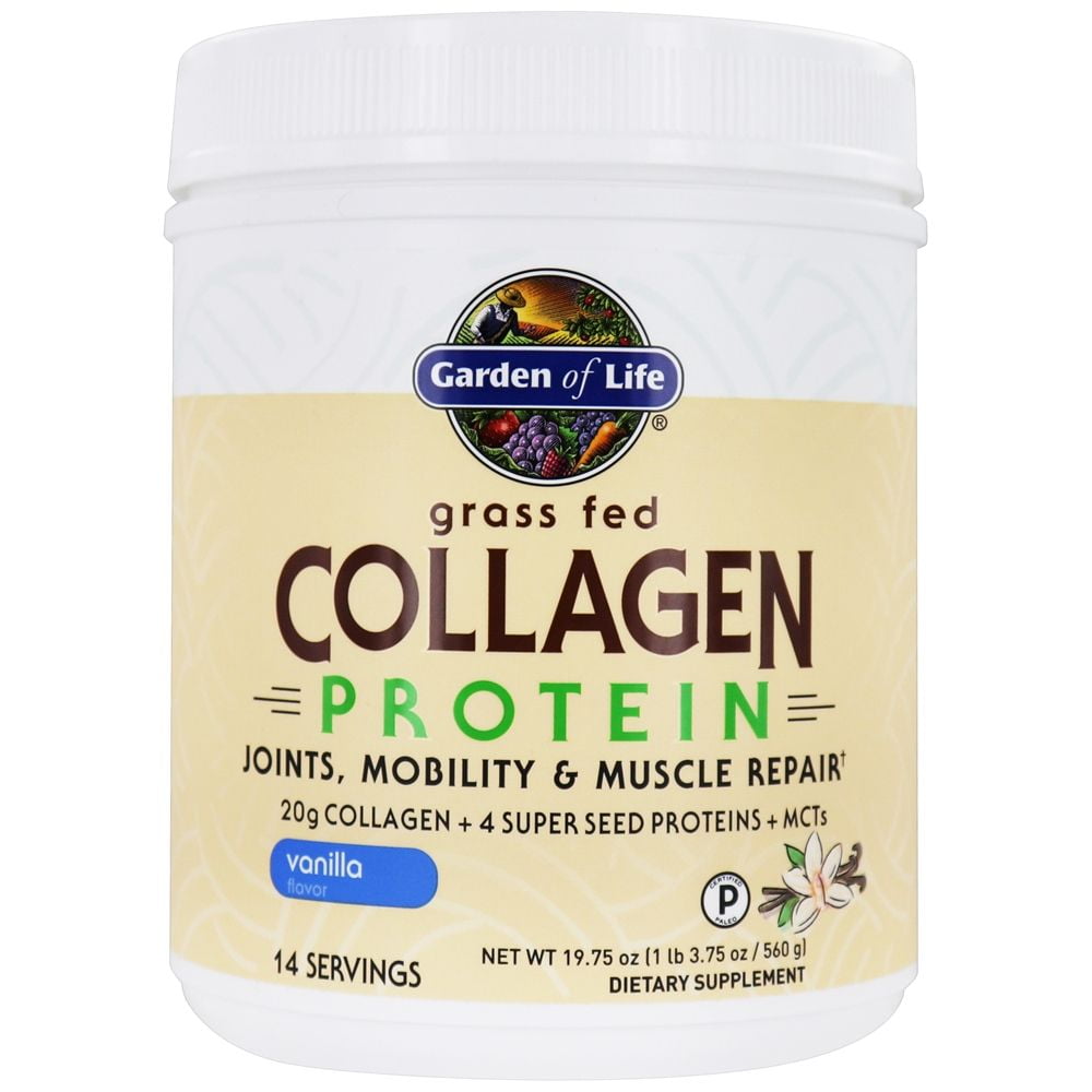 Garden of Life Grass Fed Collagen Protein Powder 14 Servings Vanilla