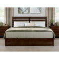 thumbnail image 2 of Emelie King Wood Platform Bed with Panel Footboard and Twin XL Trundle in Walnut, 2 of 10