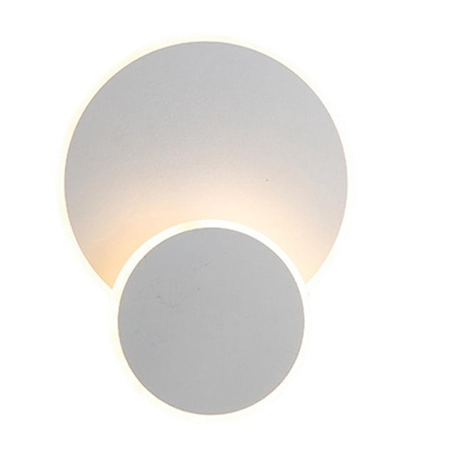 Lámpara de pared LED, aplique de pared interior para sala de estar, decoración del hogar Blanco Redondo