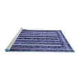thumbnail image 2 of Ahgly Company Machine Washable Indoor Rectangle Abstract Blue Modern Area Rugs, 6' x 9', 2 of 4