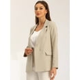 thumbnail image 4 of DARING DIVA Double Breasted Work Office Blazer S Khaki, 4 of 6