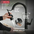 thumbnail image 6 of Delta 9113T-BL-DST Essa Single Handle Pull-Down Kitchen Faucet with Touch2O in Matte Black, 6 of 7