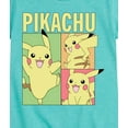thumbnail image 3 of Pokémon - Pastel Pikachu Grid - Girls Fitted Short Sleeve T-Shirt, 3 of 5