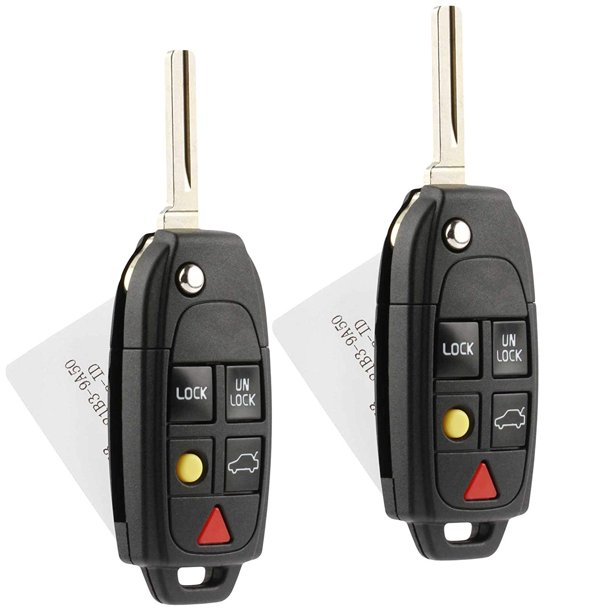 Flip Key Fob Keyless Entry Remote fits Volvo C30 C70 S40 S60 S80 V50