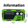 thumbnail image 2 of Hand Crank, AM/FM/NOAA Broadcasts for Extreme Conditions Solar-Powered Emergency Weather Radio, 2 of 6