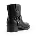 thumbnail image 3 of DREAM PAIRS Women's Ankle Booties Low Heel Biker Motorcycle Boots with Buckle Strap, 3 of 7