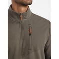 thumbnail image 4 of Ozark Trail Men's and Big Men's Quarter Zip Grid Fleece Jacket, Sizes S-3XL, 4 of 6