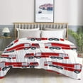 thumbnail image 4 of Red Fire Truck Rescue Emergency Truck2 Flannel Lightweight Blankets Quilt Plush Fleece Soft Bedding Throw Blanket for Couch and Bed 40"x30" for Pet, 4 of 6