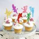 thumbnail image 4 of Paquete de 24 adornos para cupcakes de hadas, flores, adornos para pasteles de hadas, adornos para pasteles para niñas, adornos para pasteles de feliz cumpleaños para decoración de fiestas de, 4 of 5