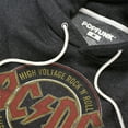 thumbnail image 2 of ACDC Est. '73 Unisex Adult Slim Fit Pull-Over Heather Hoodie, Charcoal, X-Large, 2 of 5