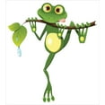 thumbnail image 3 of Ambesonne Animal Duvet Cover Set, Frog on Branch Jungle, 2-Calking, Green White Yellow, 3 of 3