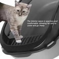 thumbnail image 5 of P Semi-Enclosed Cat Litter Box Splashproof Kitten Toilet Tray Pet Cleaning Basin with High Sides for Indoor Use, 5 of 9