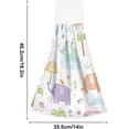 thumbnail image 3 of Coolnut Cute Elephant Hanging Towel Set of 2, Absorbent Soft Coral Velvet Hand Towel with Hanging Loop for Bathroom, Kitchen, Home Decor, 14 x 18 Inch Washcloth Gift, 3 of 7