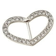 thumbnail image 4 of Hebilla de cinta deslizante, hebillas deslizantes para marcos de sillas, diamantes de imitación planos, manualidades DIY Corazón Argenta, 4 of 9