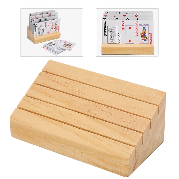Tarjeteros Para Naipes, Tarjetero Material De Madera De Alta Libera Tus Manos Tamaño Estándar Para Tarjetas Para Personas Mayores Para Niños