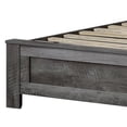 thumbnail image 2 of Rustic Queen Size Wooden Panel Bed, Gray Oak, 2 of 5