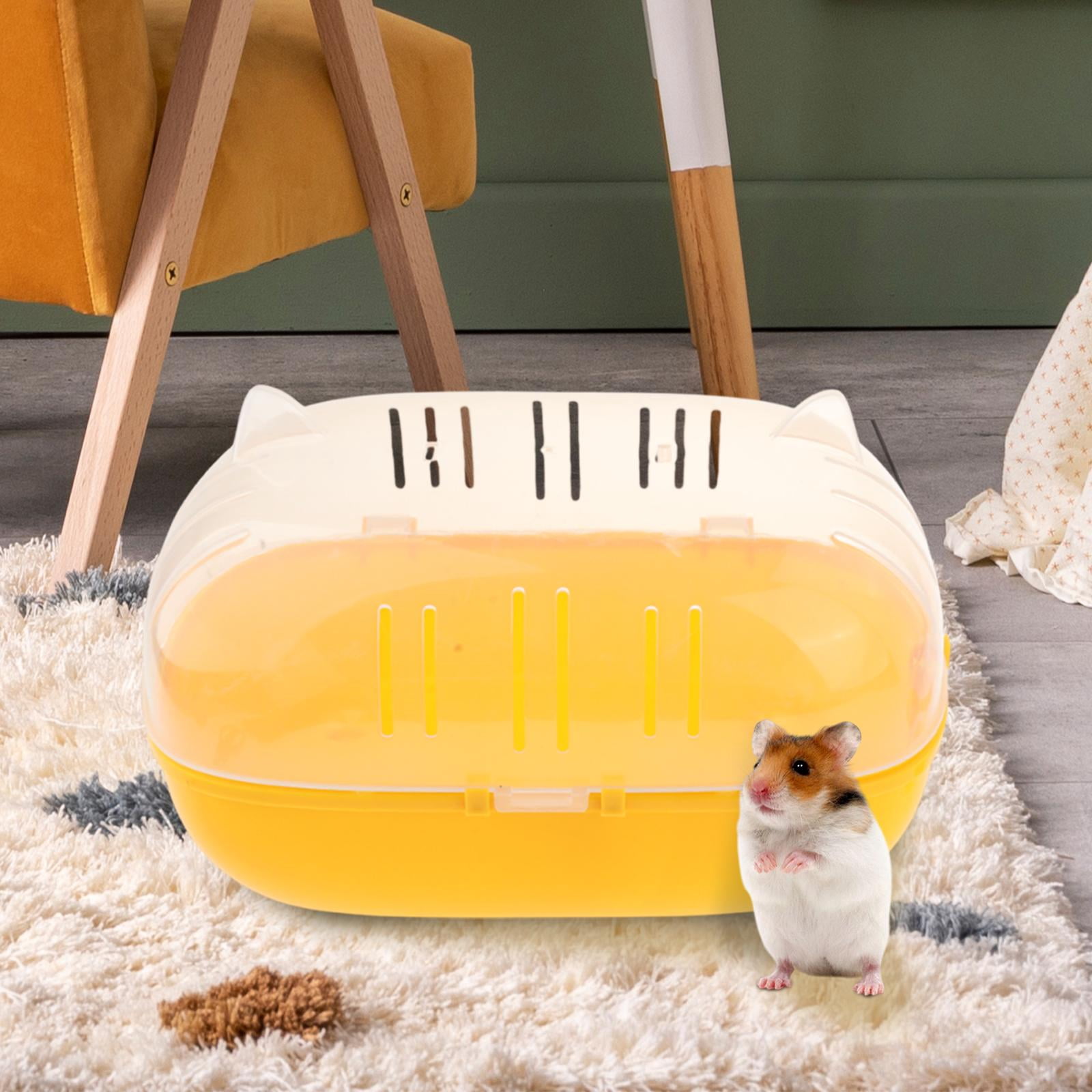 balikha Portable Hamster Cage Chinchillas Carry Case Comfortable Convenient Breathable Clear for Squirrel Small Animals Mice Hedgehog , single cage