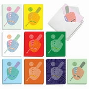 The Best Card Company 20 Assorted Thank You Notes Box Set (Coach, Team) 4 x 5.12 Inch with Envelopes (10 Designs, 2 Each) Baseball Mitt AM3124TYG-B2x10