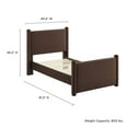 thumbnail image 3 of Platform Bed Frame, Twin, Brown, Velvet, Hotel Bedroom, Modern Contemporary, HB38138, 3 of 5