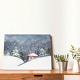 thumbnail image 4 of Balery Watercolor Winter Landscape For Christmas Pattern Canvas Decorative Picture – 30x40in Premium Wall Art, Modern Canvas Print for Home Decor（Horizontal）, 4 of 6