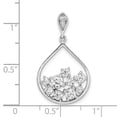 thumbnail image 2 of Auriga Fine Jewelry 925 Sterling Silver Rhodium Plated Cubic Zirconia Pendant for Women(L- 29.72mm, W- 16.55mm), 2 of 6
