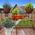 thumbnail image 3 of Sinhoon 6Pcs Artificial Flowers Fake Outdoor UV Resistant Plants Faux Plastic Outside Hanging Planter Home Garden Decor Flower, 3 of 15