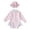 Pink, variant on Girls Swimsuits Baby Girl Swimwear Long Sleeve Swimwear Romper With Hat Bathing Suit Beach Rash Guard Summer Beach And Pool Swimwear Size 18-24 Months Khaki