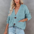 thumbnail image 2 of jsaierl Loose Cardigans for Women Sweater Long Sleeve Button Knit Sweater Open Front Lightweight Casual Autumn and Winter Outwear Jacket Coat Top Sweater Cardigan for Teen Girls, 2 of 9