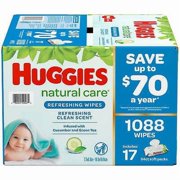 Huggies Natural Care Baby Wipes Refill, Refreshing Clean 1,088 count