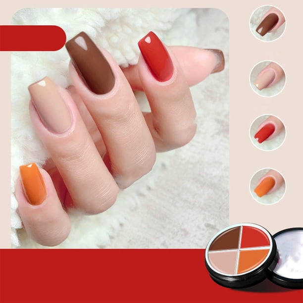 Gel de pegamento para de uñas quatre en un 4 Crema suave Estuche popular sólido de uñas Puede texturizar Pegamento de uñas para mani 06 Yinane Pegamento para esmalte de uñas